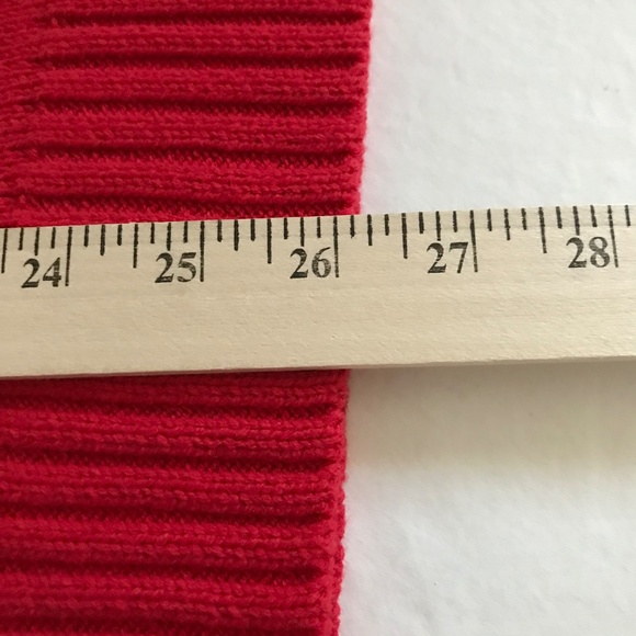 AVA & VIV Cotton Blend Sweater Long Sleeve V Neck Red NWT Women’s Plus Size 1X - Picture 12 of 15